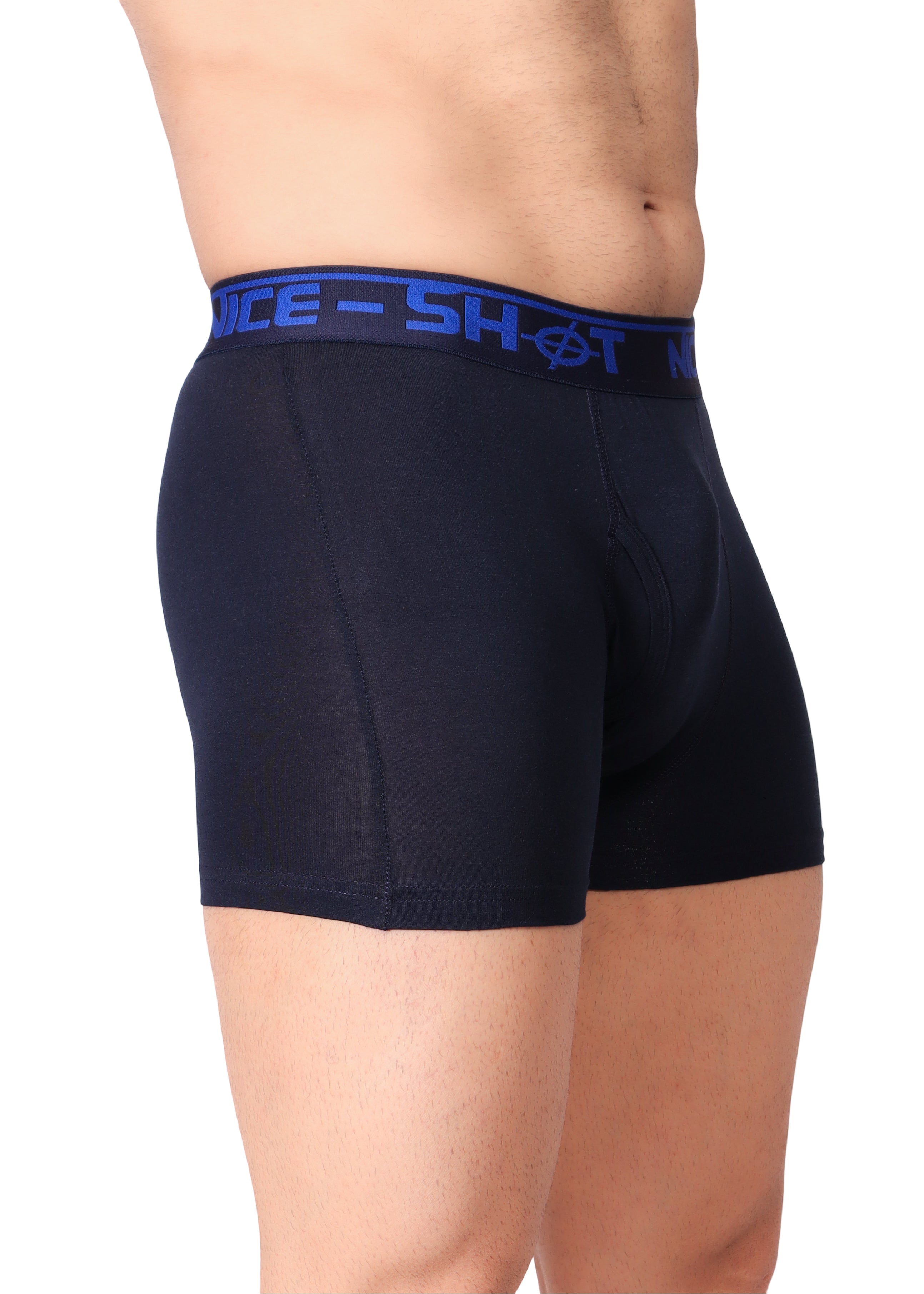 Men’s Boxer Briefs – Navy Blue with Royal Blue Waistband