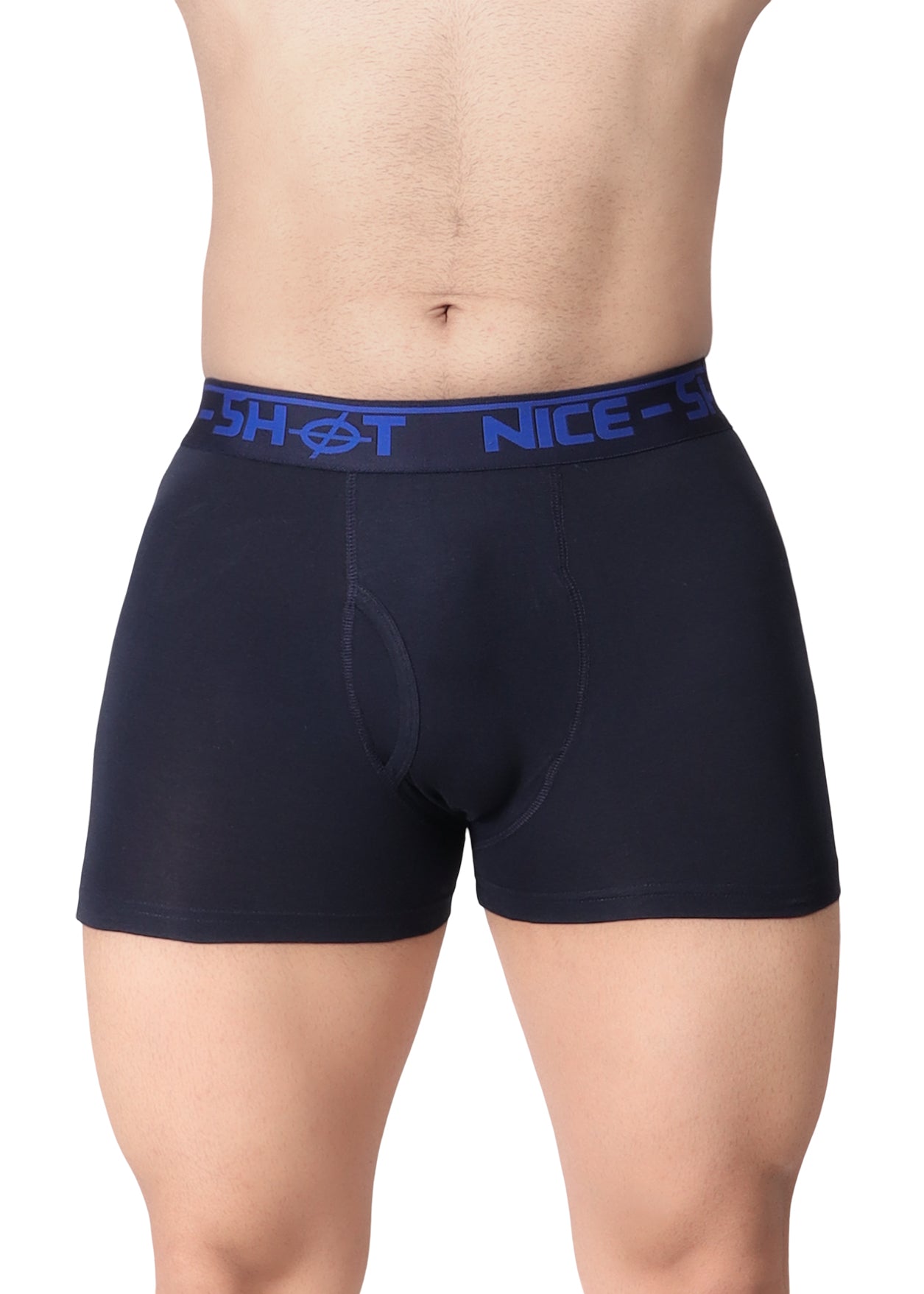 Men’s Boxer Briefs – Navy Blue with Royal Blue Waistband