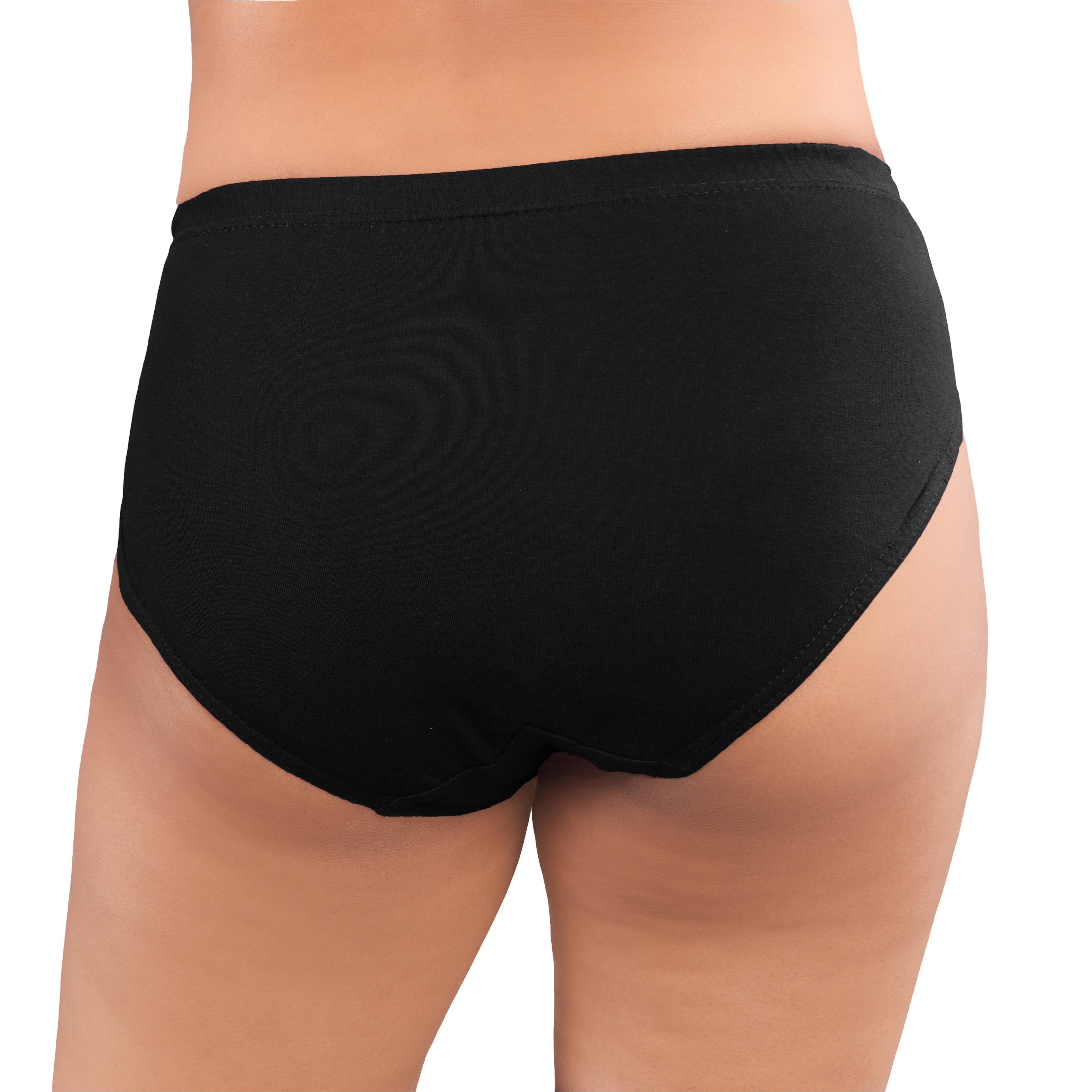 Women’s Cotton Mid-Rise Briefs – Black