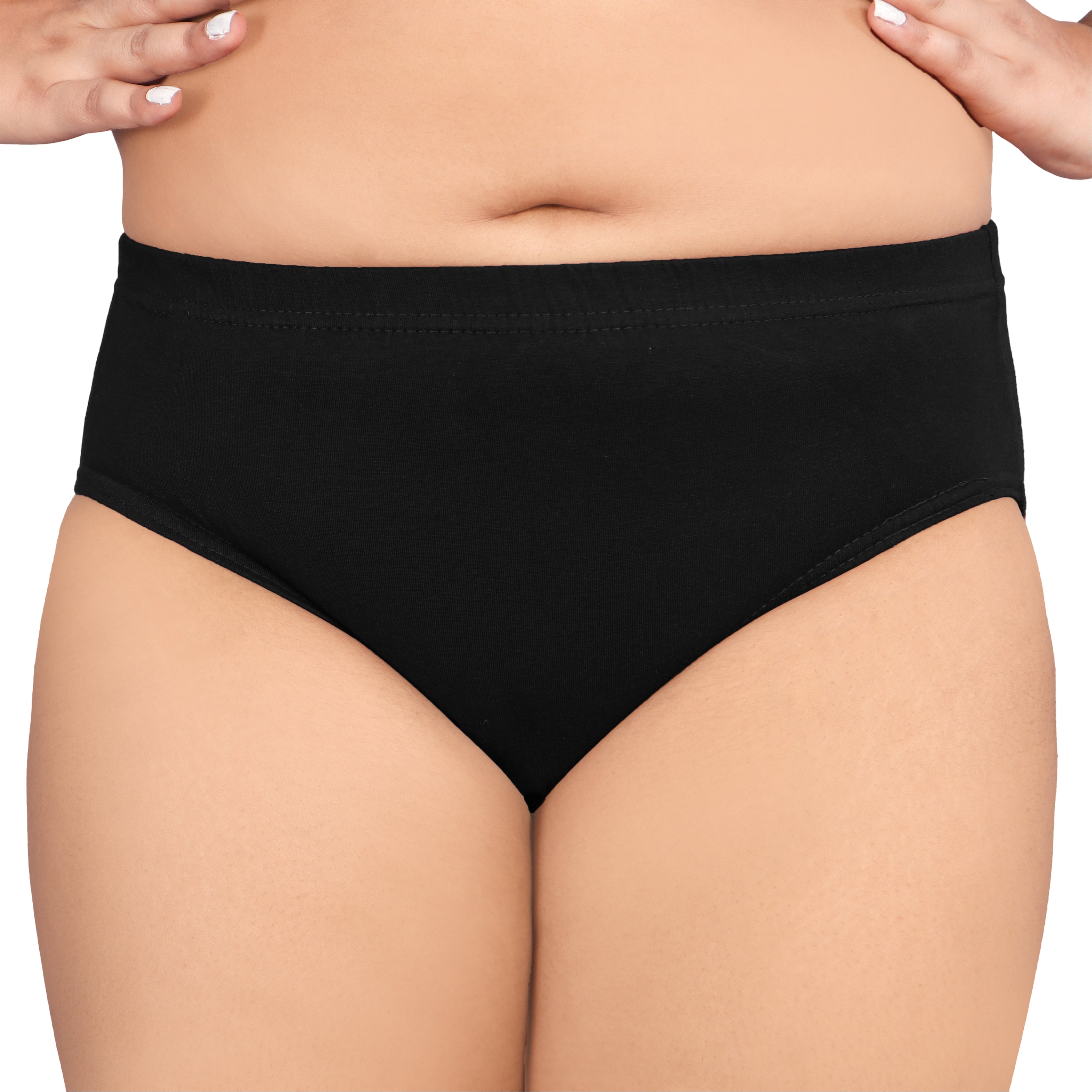 Women’s Cotton Mid-Rise Briefs – Black