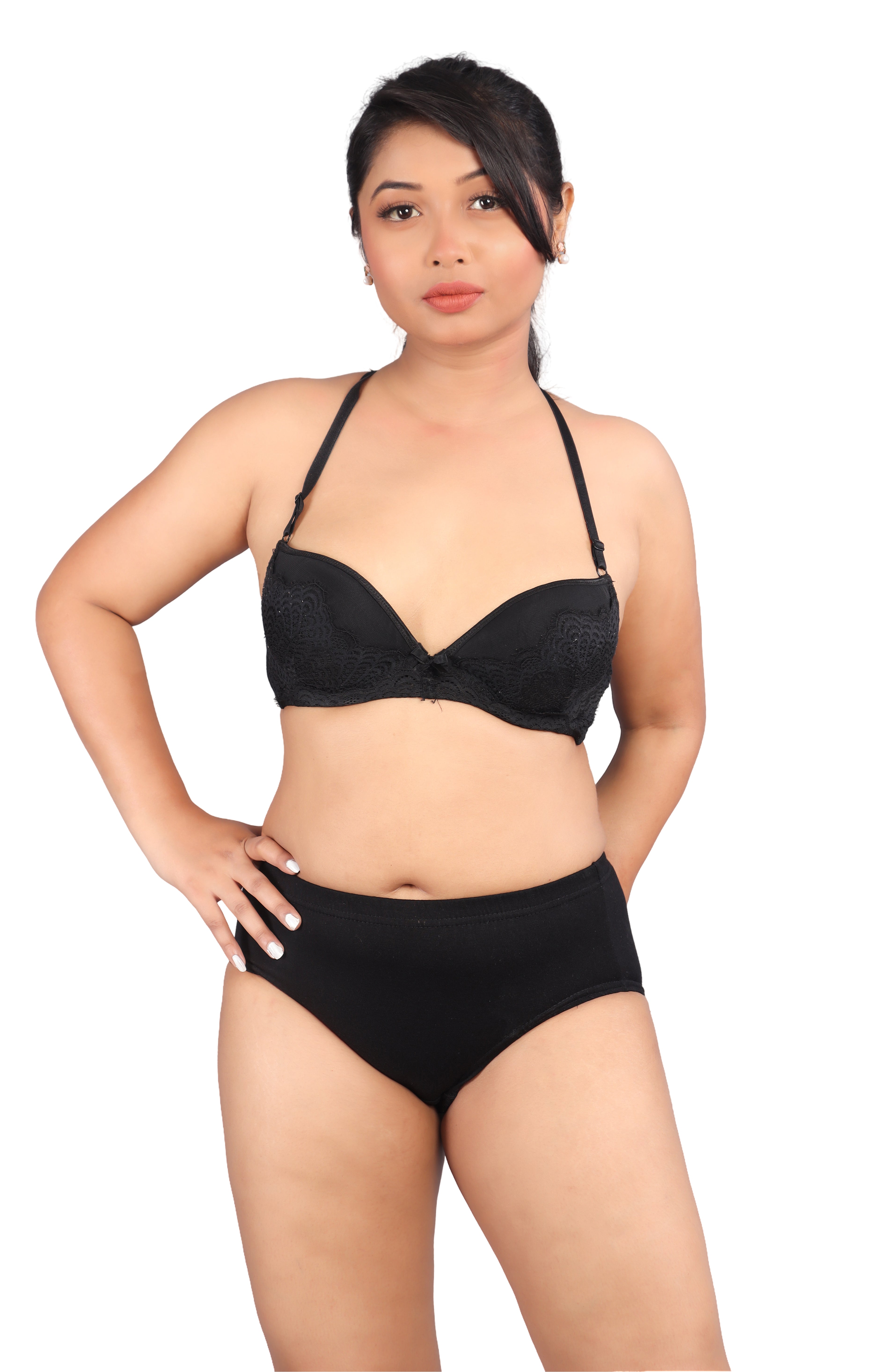 Women’s Cotton Mid-Rise Briefs – Black