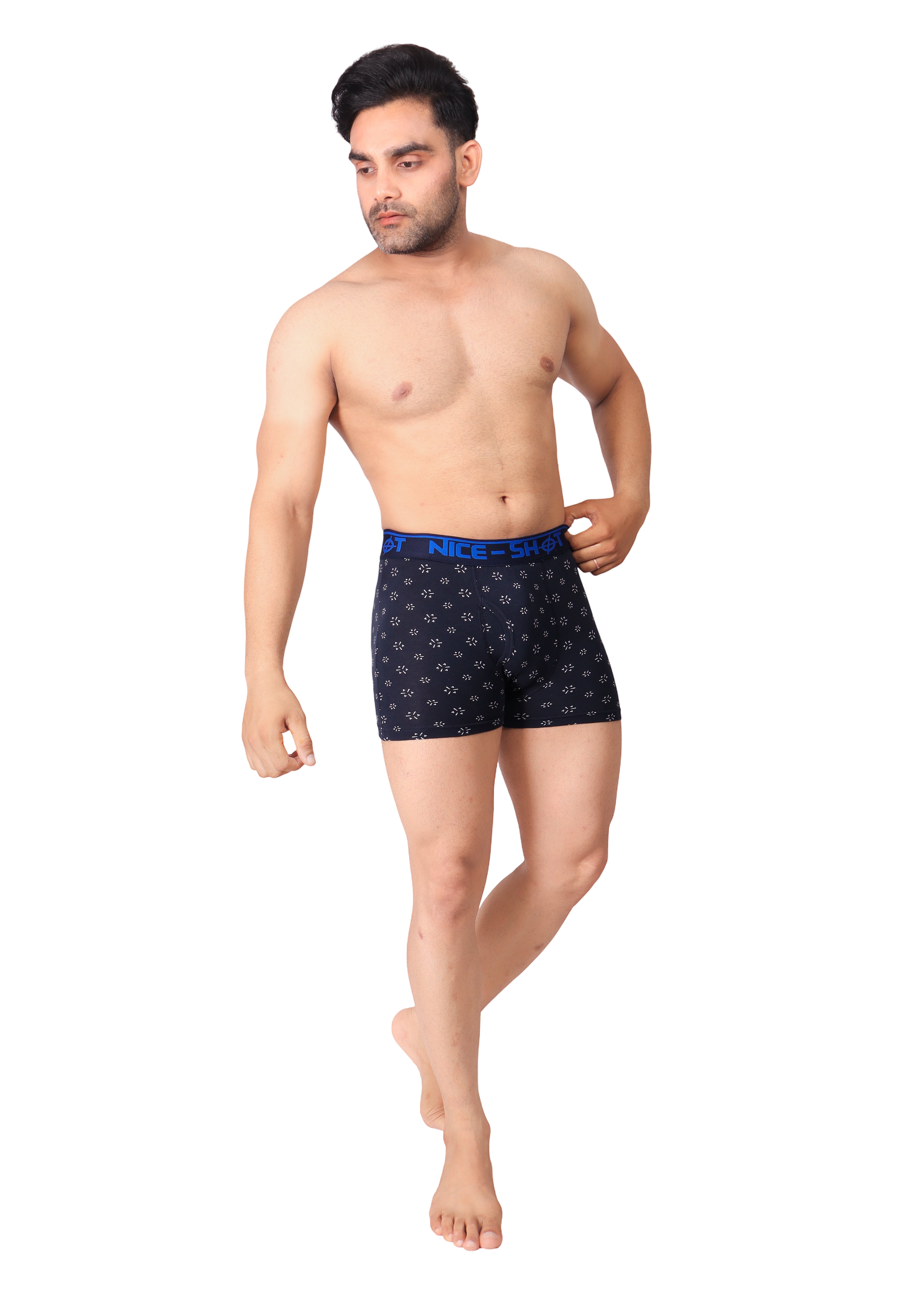 Men’s Boxer Briefs – Midnight Blue Star Pattern