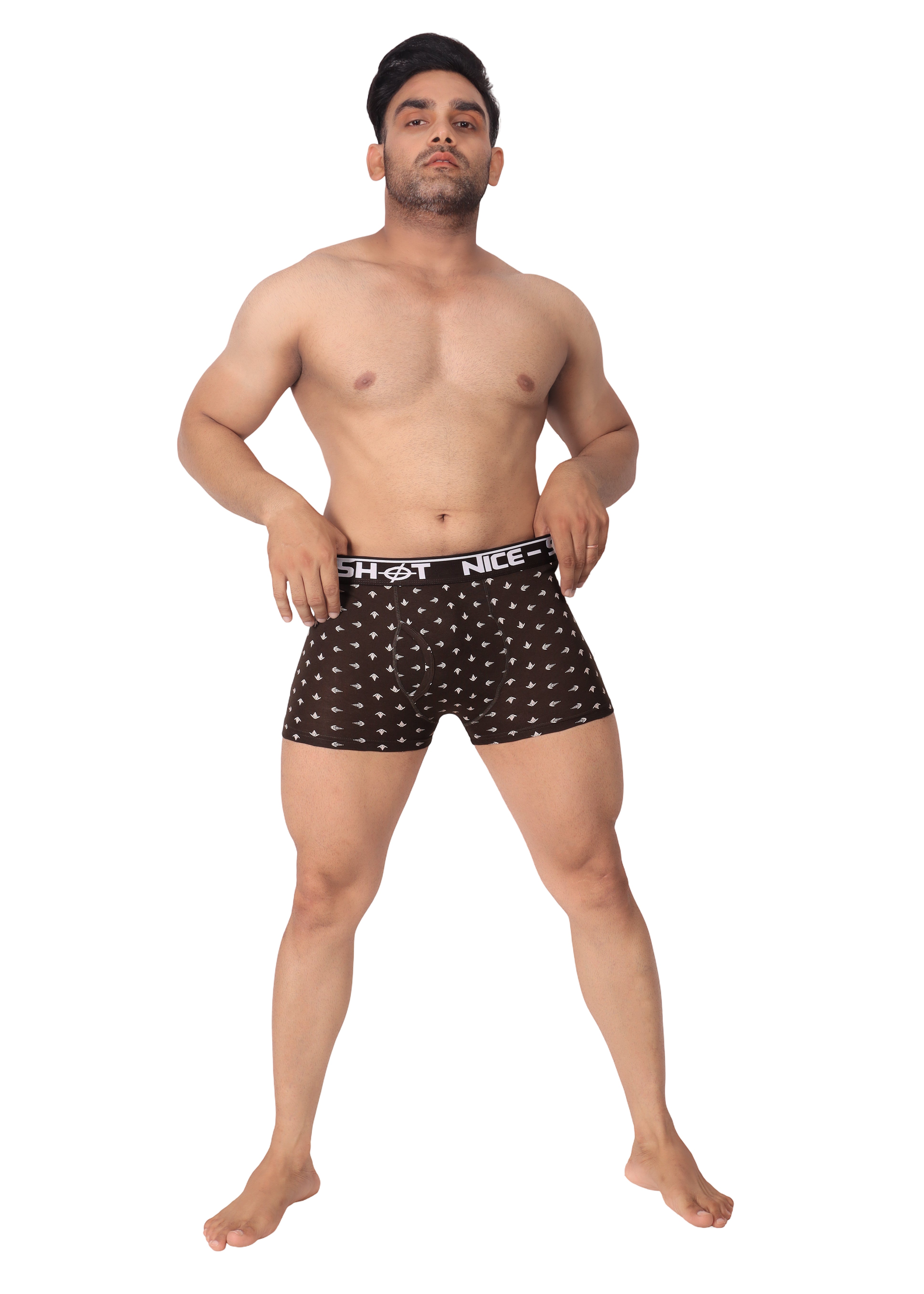 Men’s Boxer Briefs – Cocoa Dot Comfort Series