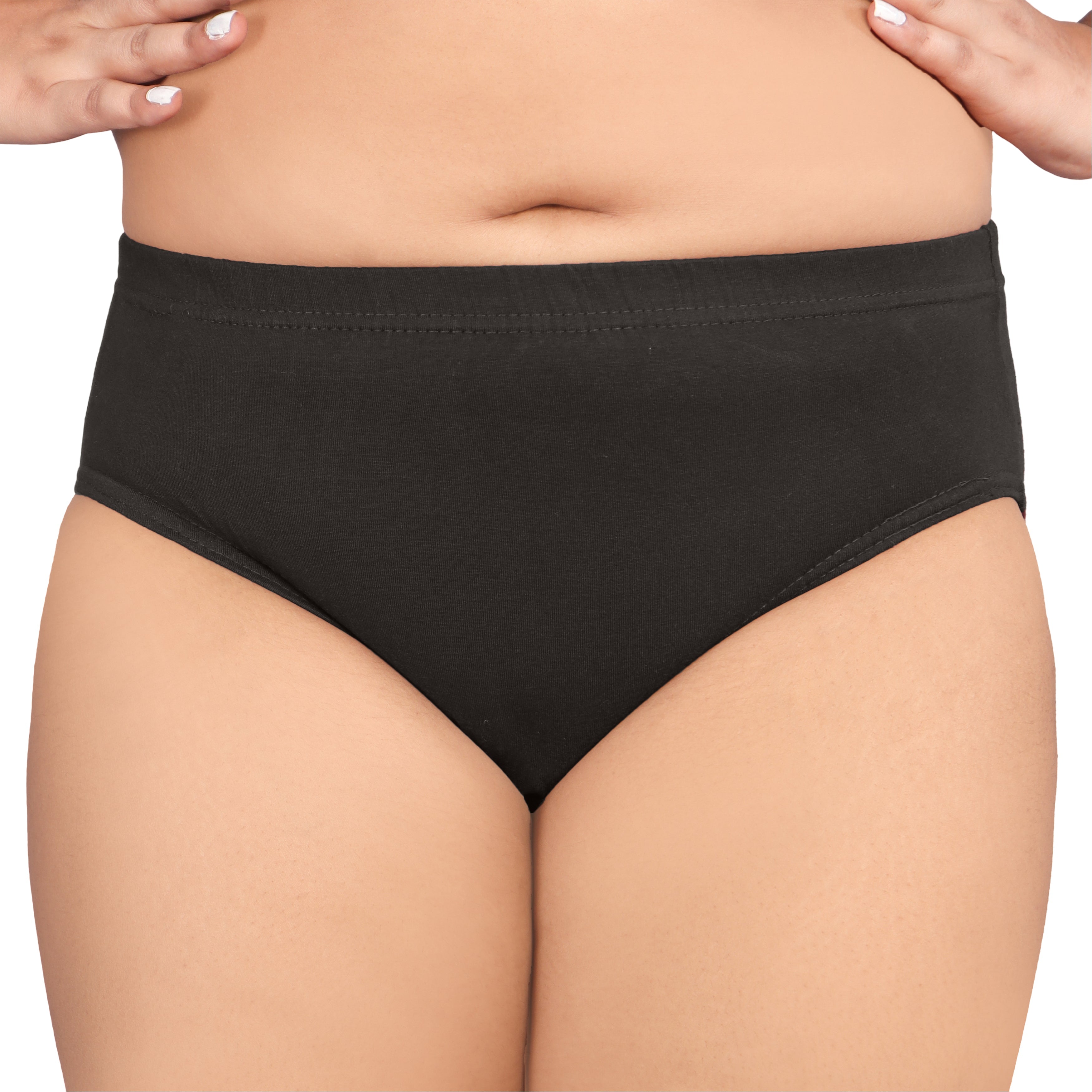 Women’s Seamless High-Waist Briefs – Black