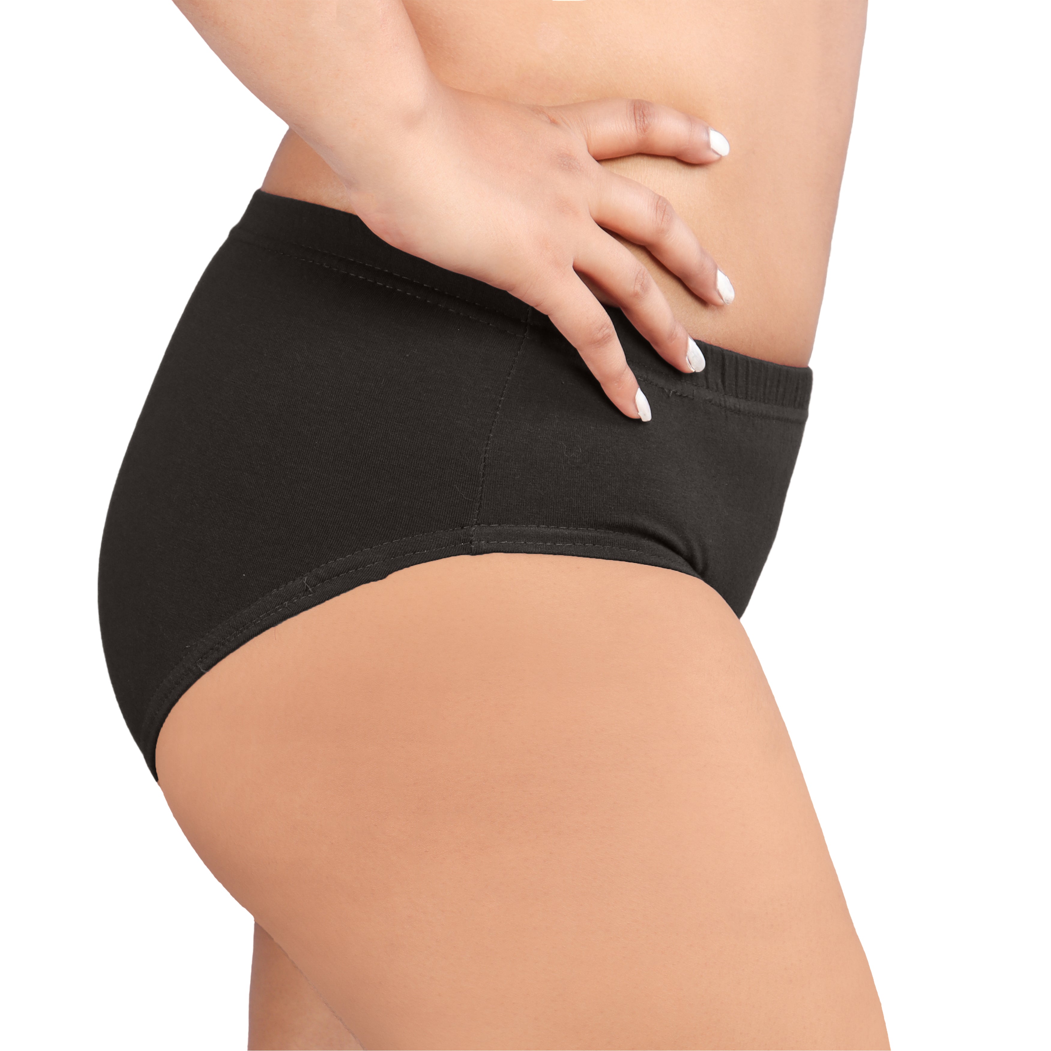 Women’s Seamless High-Waist Briefs – Black