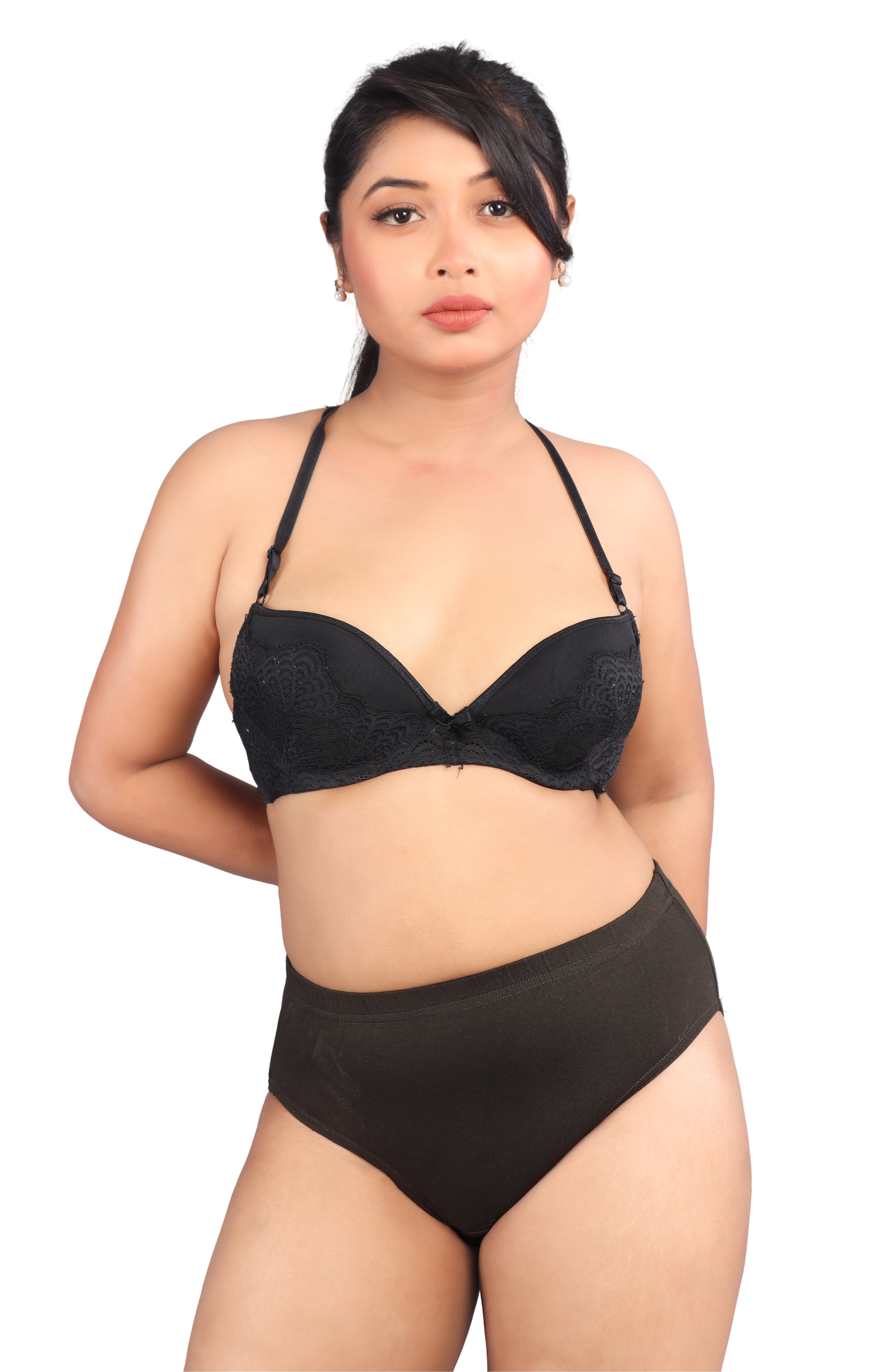 Women’s Seamless High-Waist Briefs – Black