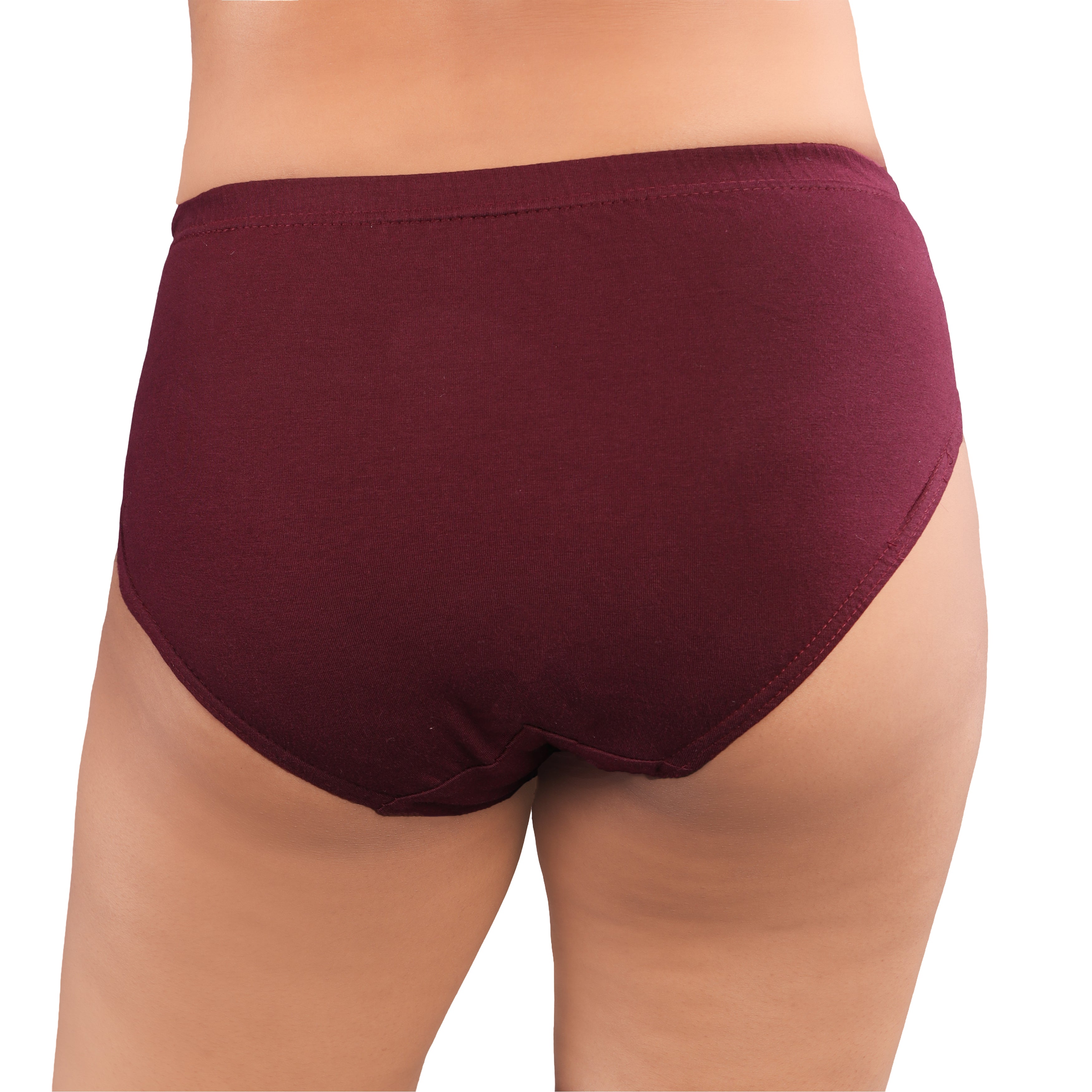 Women’s Seamless High-Waist Briefs – Maroon