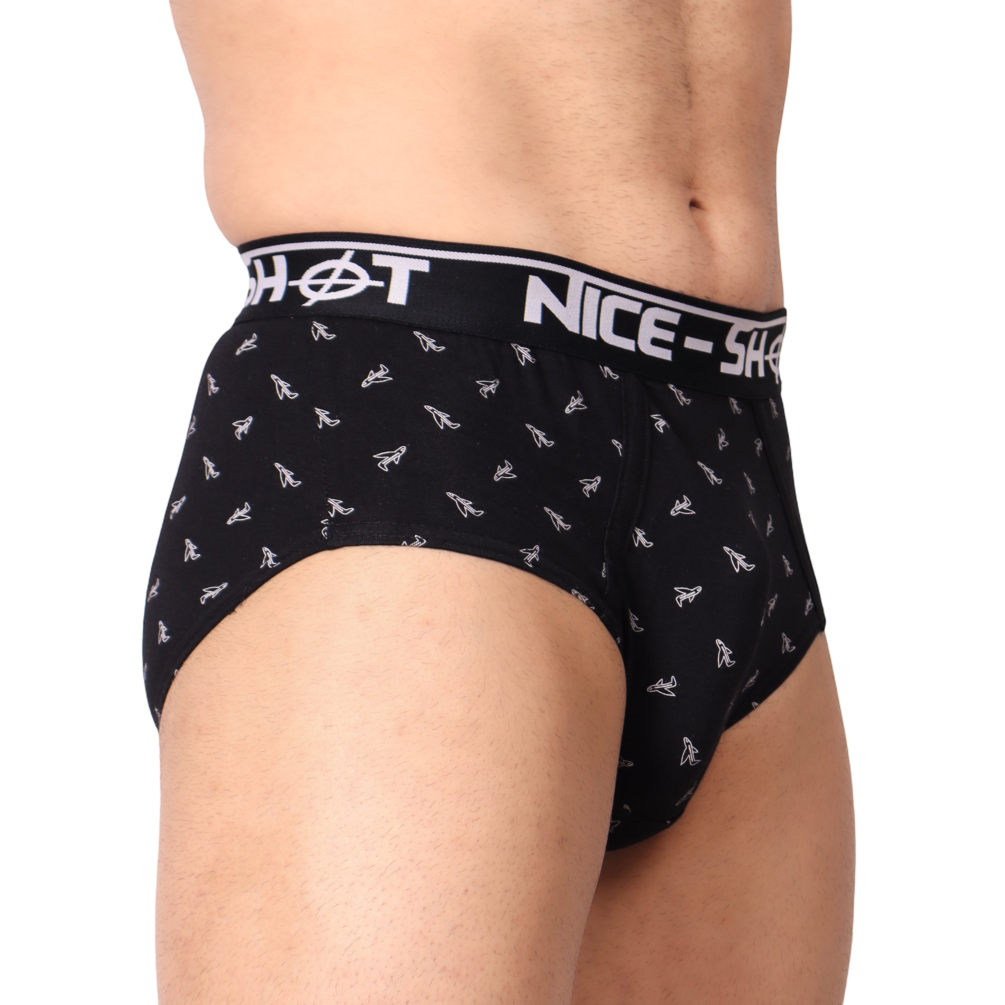 Men's Polka Dot Briefs – Midnight Black