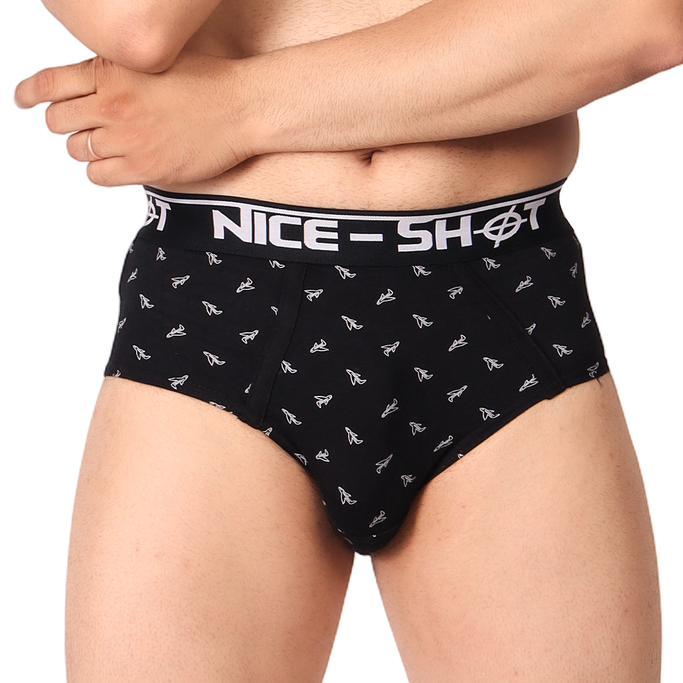 Men's Polka Dot Briefs – Midnight Black