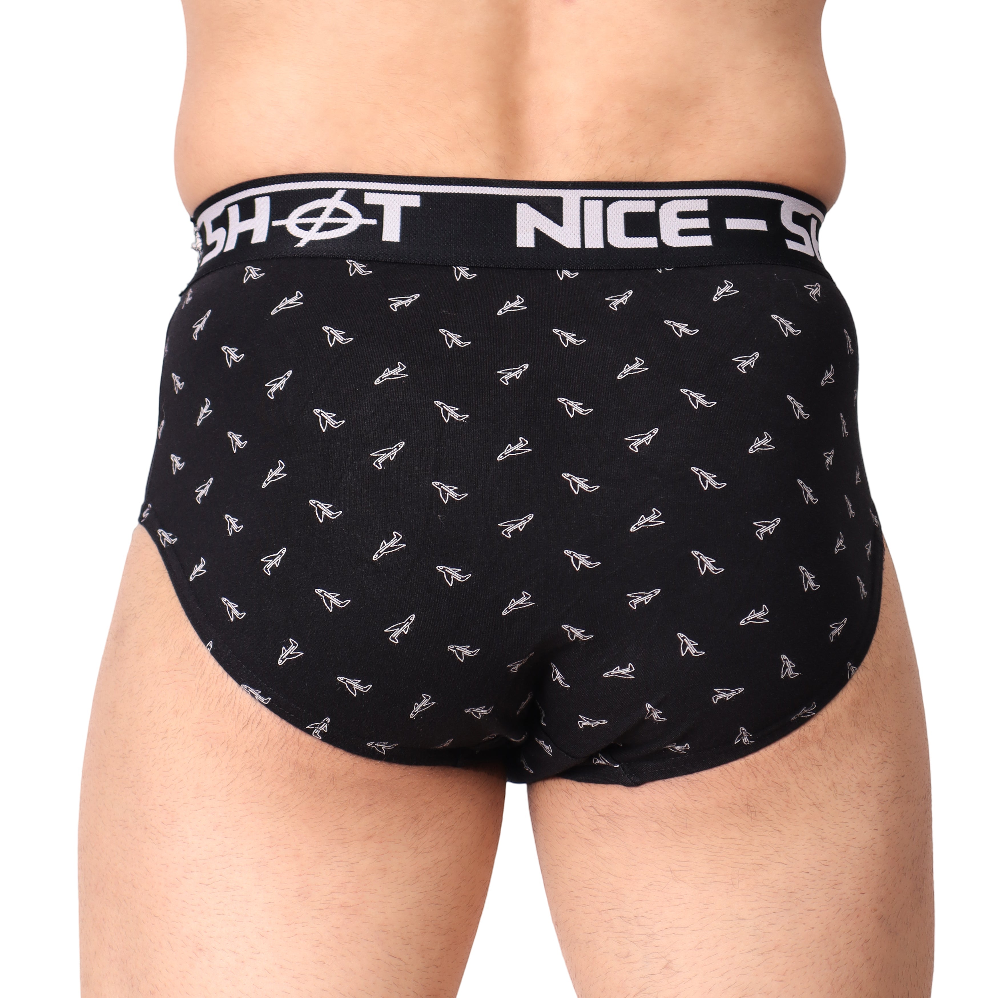 Men's Polka Dot Briefs – Midnight Black