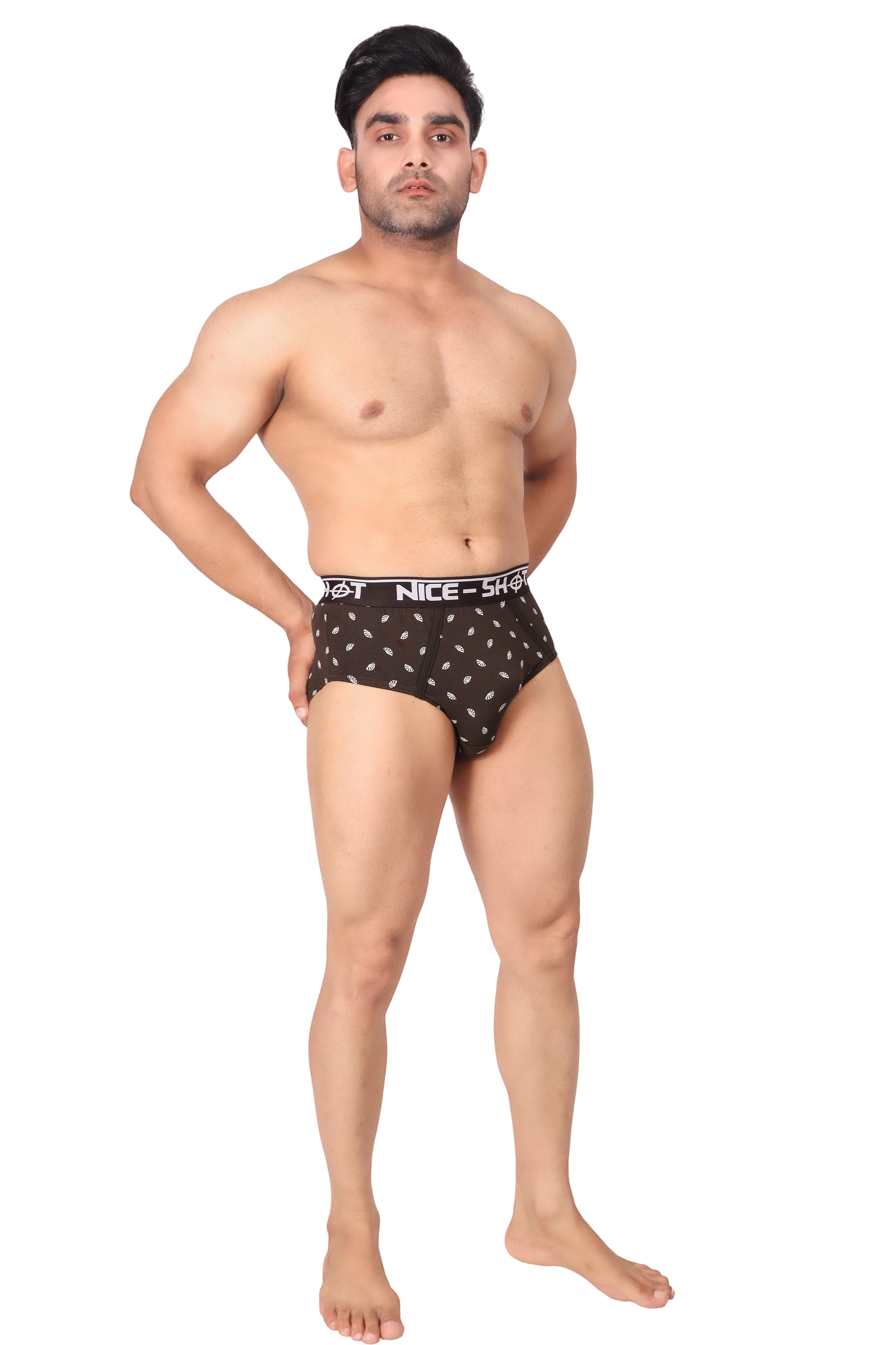 Men's Polka Dot Briefs – Espresso Brown