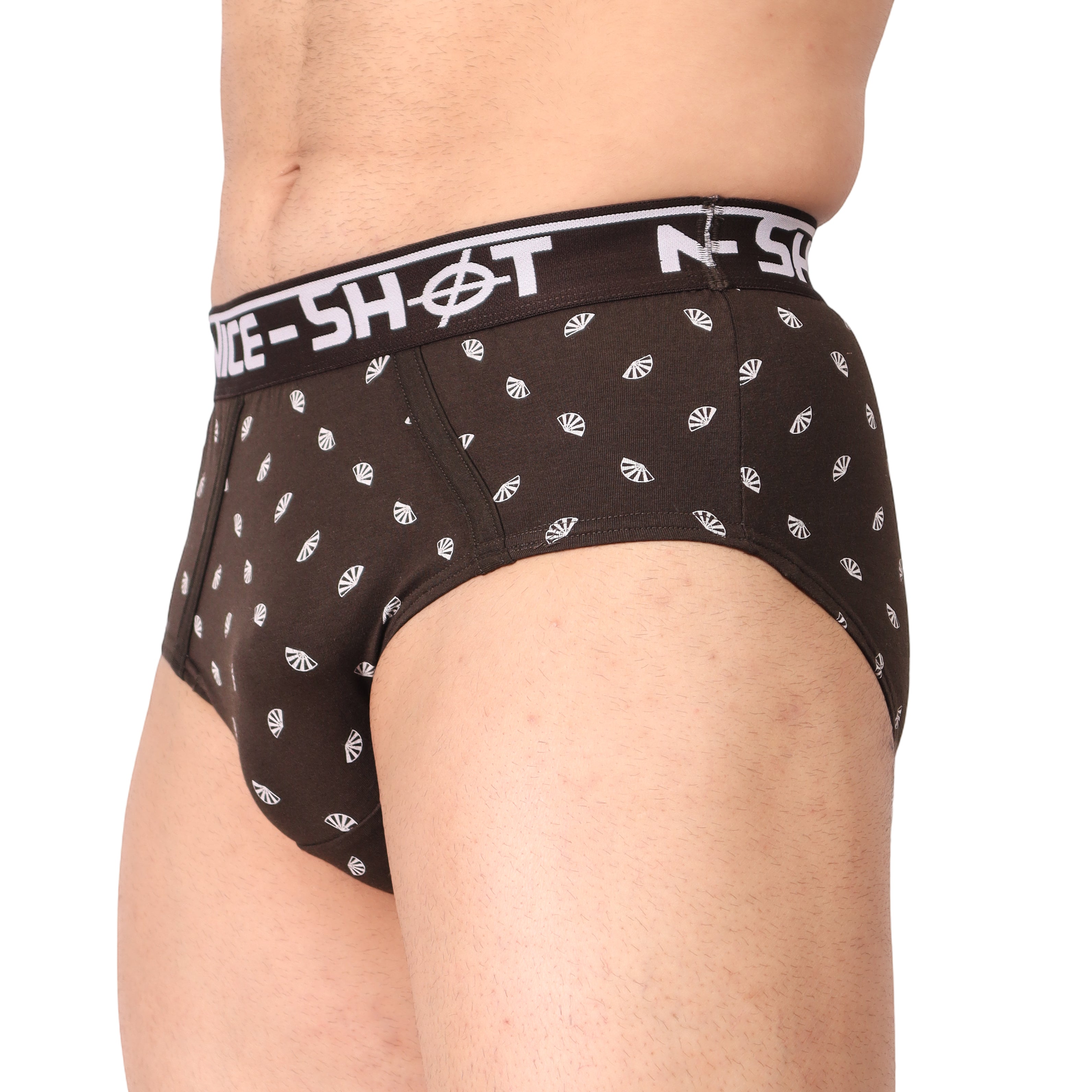 Men's Polka Dot Briefs – Espresso Brown