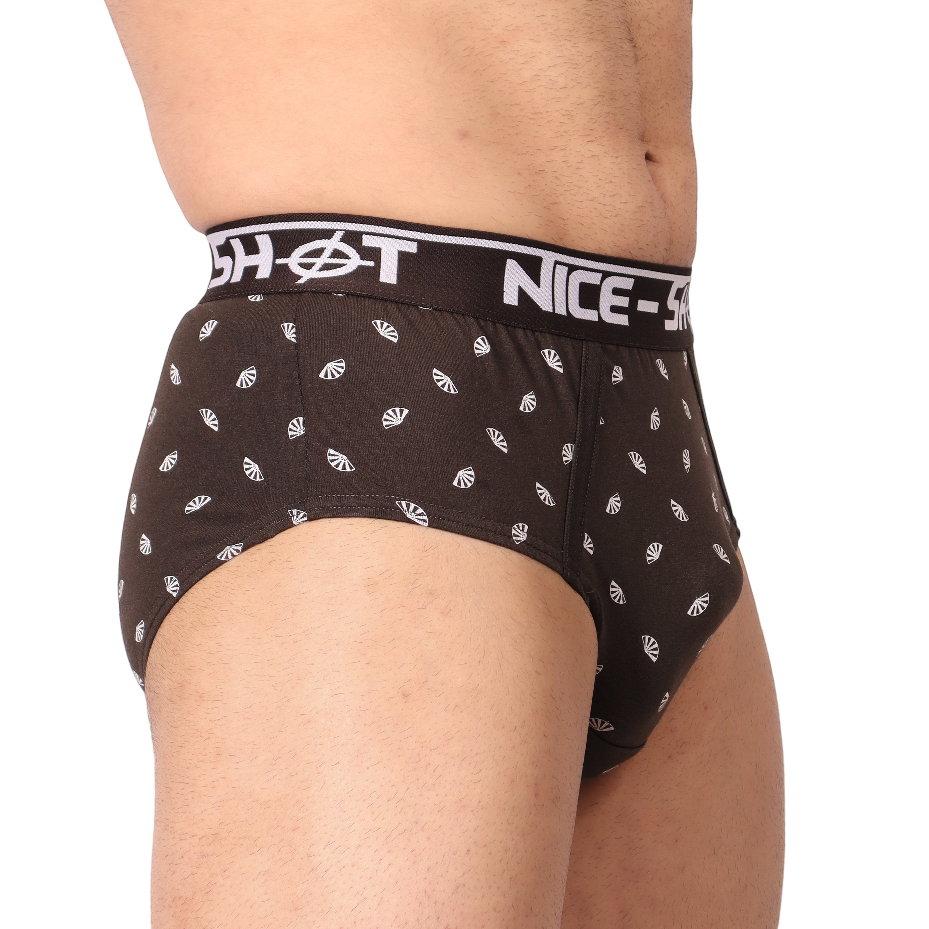 Men's Polka Dot Briefs – Espresso Brown