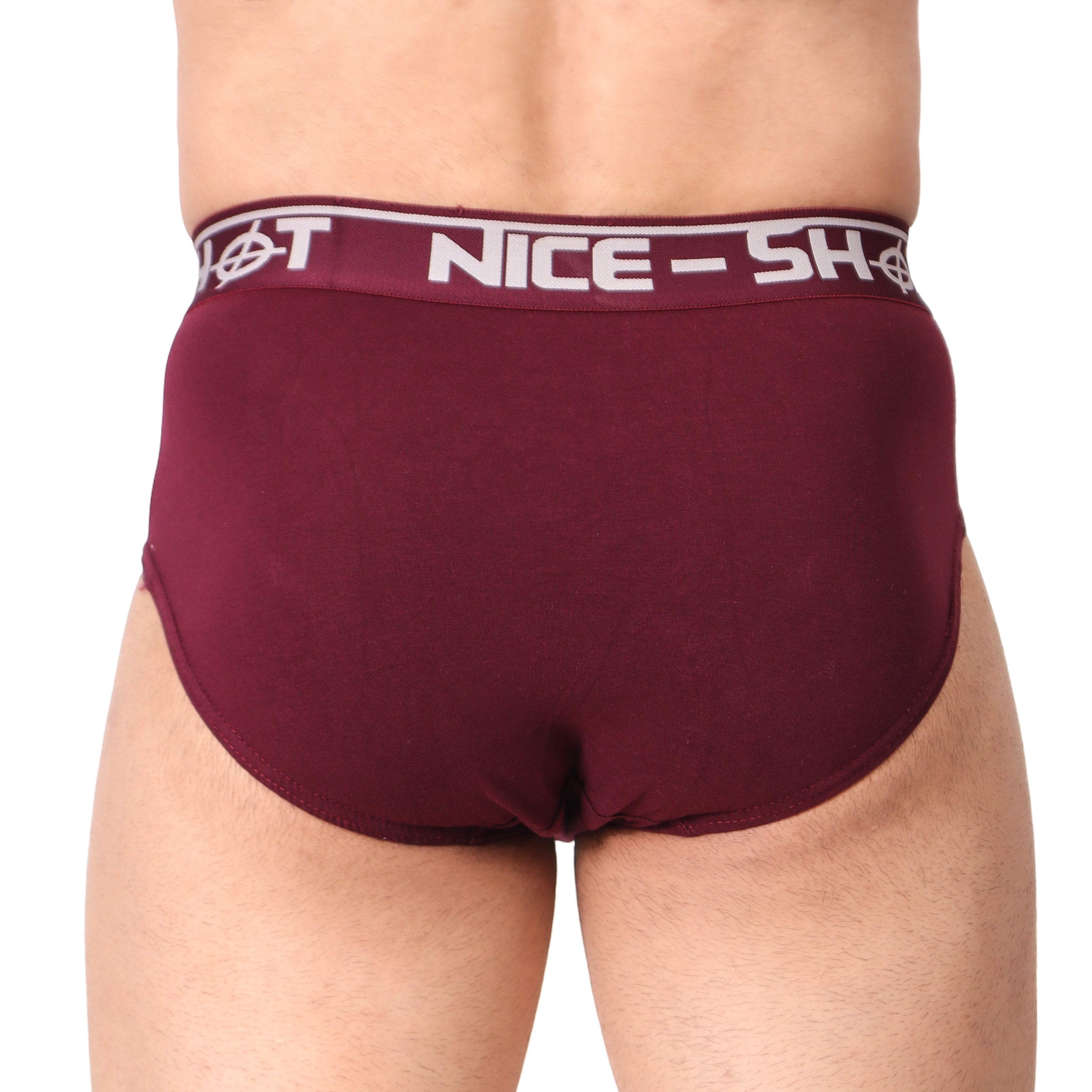 Men’s Maroon Briefs – Luxe Comfort by NICE SHOT