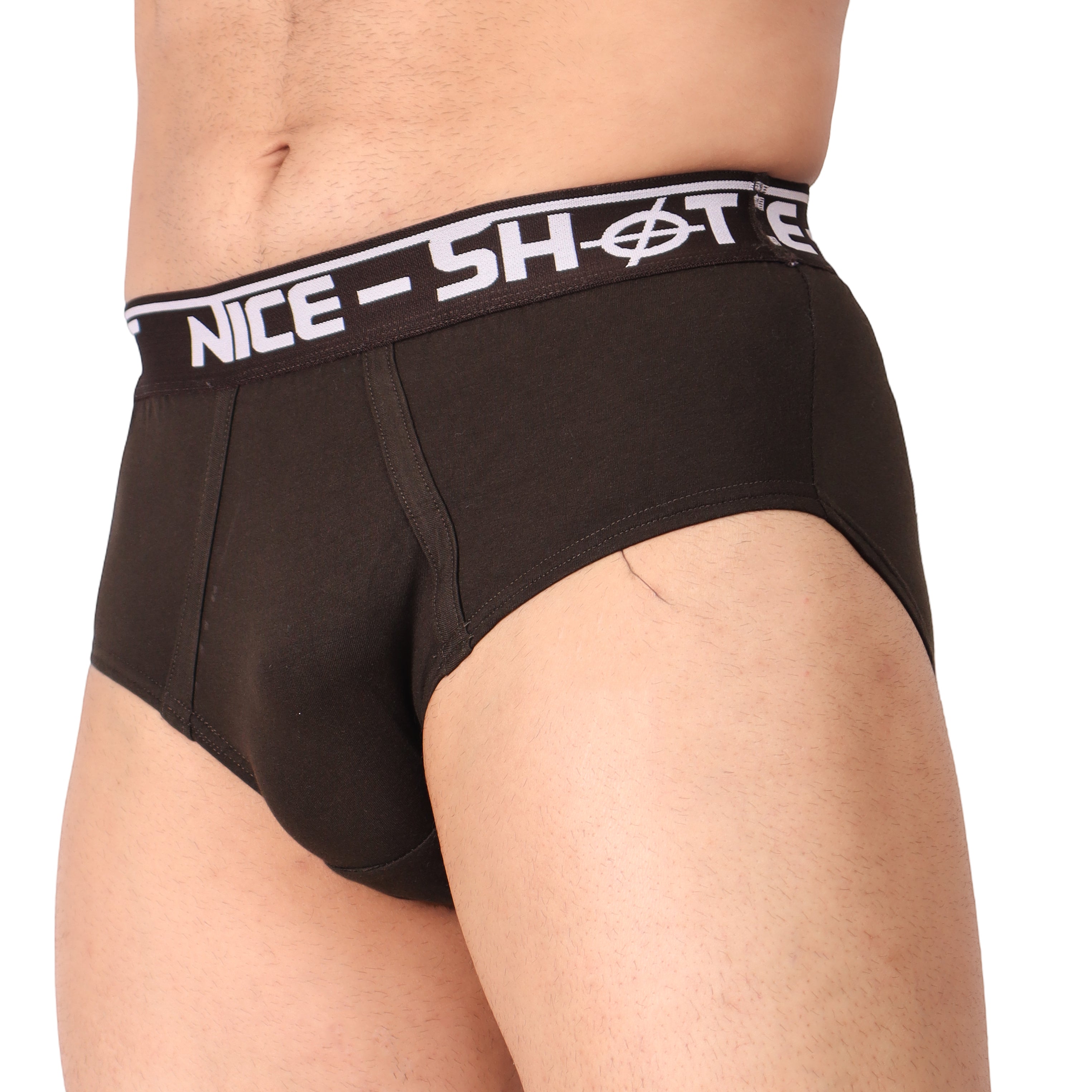 Men’s Jet Black Briefs – Everyday Power by NICE SHOT